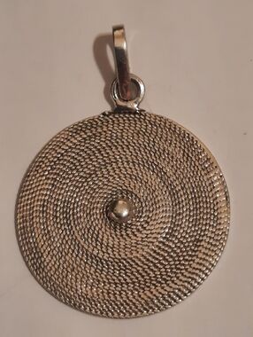 Sterling Silver 925 Round Pendant Necklace Charm